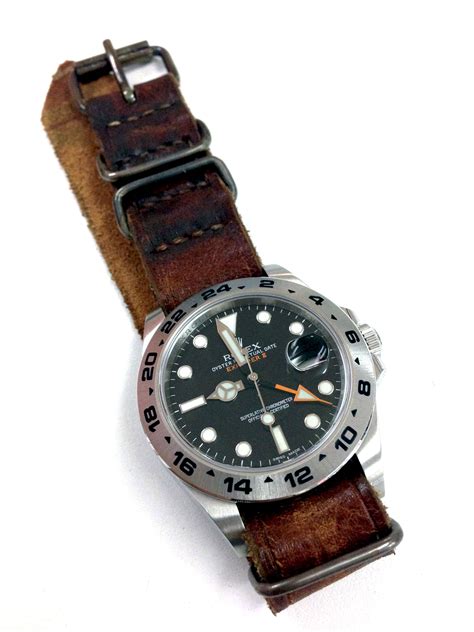 rolex explorer watch on nato strap|Rolex explorer 2 watch straps.